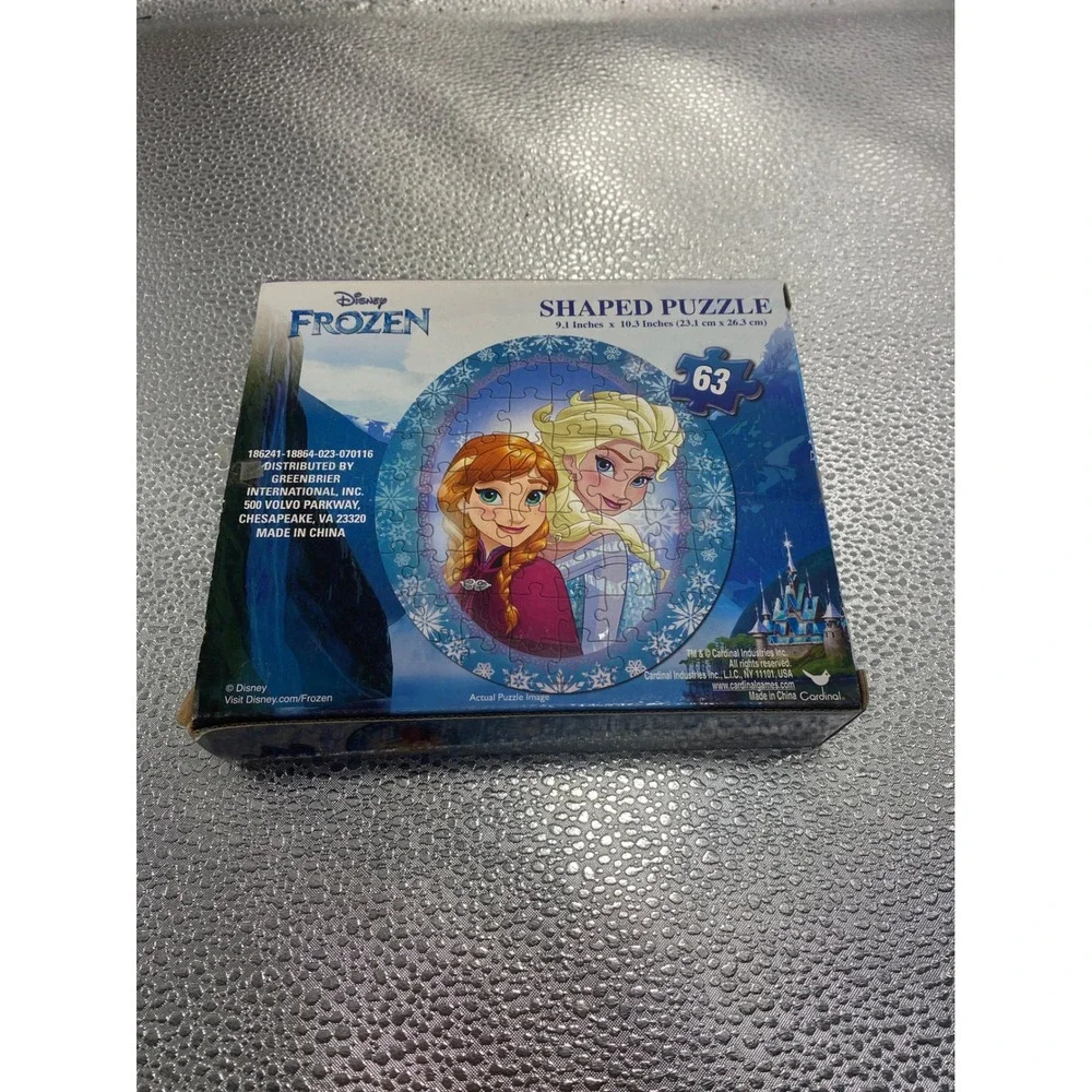 Disney Frozen Shaped Puzzle 63 Pieces‎ Anna Elsa 9.1 x 10.3 Inch Ages 6+